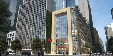 Türkiye resmi kurumları için New York'a lale şeklinde bina
